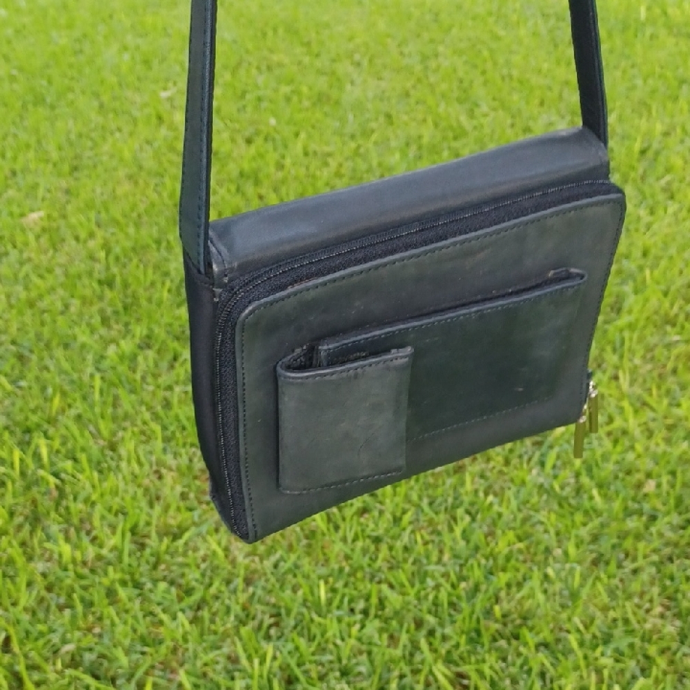 Classic Navy BLUE Leather WOMAN's Bag